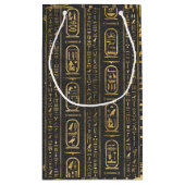 Egyptische hiërogliefen Gold op leder Klein Cadeauzakje (Achterkant)