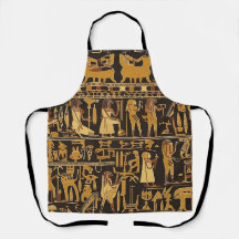 Egyptische Hiërogliefen Goud en Bruin