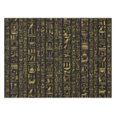 Egyptische hiërogliefen goud in zwart op zwart tafelkleed (Voorkant (Horizontaal))