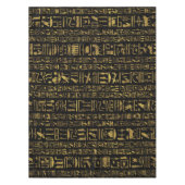 Egyptische hiërogliefen  goud in zwart op zwart tafelkleed (Voorkant)