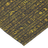 Egyptische hiërogliefen goud zwart katoen dineren tafelkleed (Gekanteld)