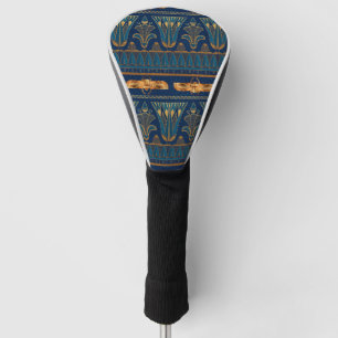 Egyptische hiërogliefen gouden kevers gouden glans golfheadcover