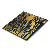 Egyptische hiërogliefen goudfolie tegeltje (Zijkant)