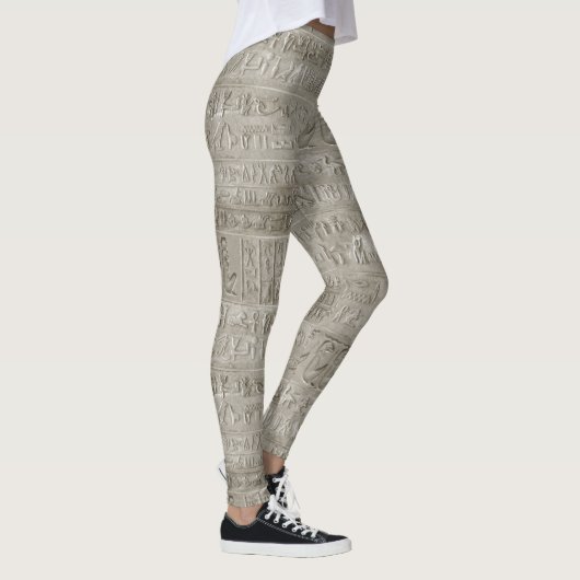 Egyptische hiërogliefen groot patroon leggings (Rechts)