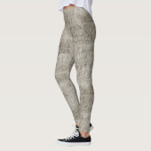 Egyptische hiërogliefen groot patroon leggings (Links)