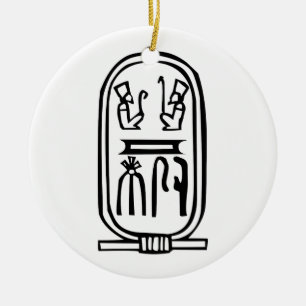 Egyptische hiërogliefen keramisch ornament