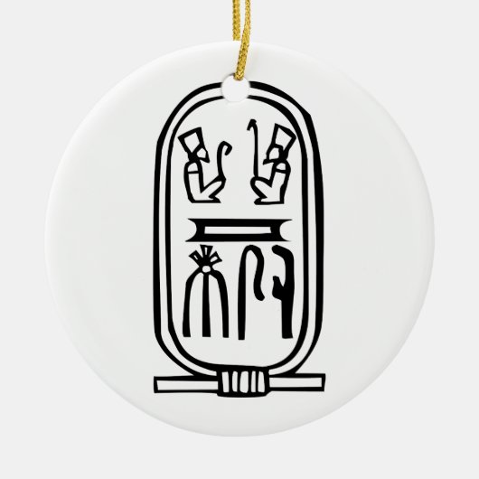 Egyptische hiërogliefen keramisch ornament (Voorkant)