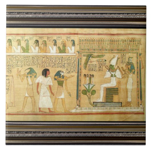 egyptische hiërogliefen-keramische Tegel Tegeltje (Voorkant)