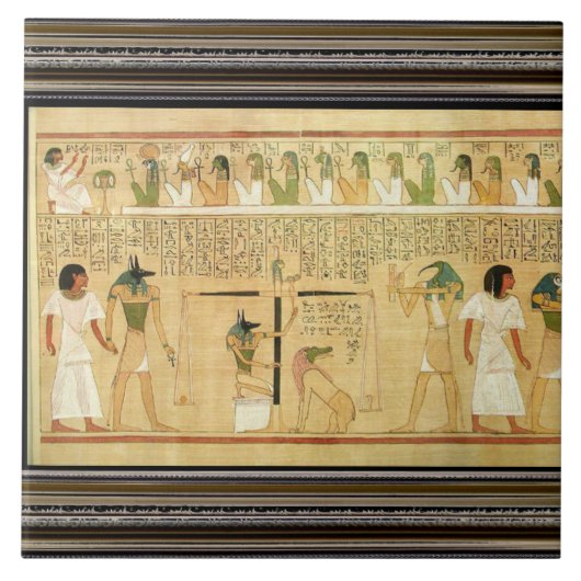 egyptische hiërogliefen-keramische Tegel Tegeltje (Voorkant)