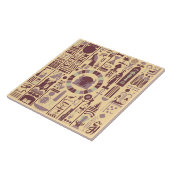 Egyptische hiërogliefen Keramische Tegel Tegeltje (Zijkant)