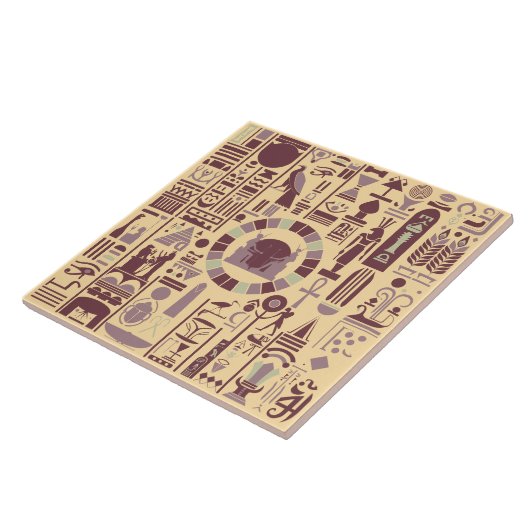 Egyptische hiërogliefen Keramische Tegel Tegeltje (Zijkant)