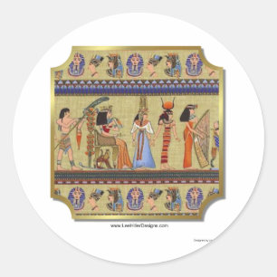 Egyptische hiërogliefen kleding, cadeaus verzamelo ronde sticker