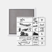 Egyptische hiërogliefen magneet (Voorkant / Achterkant)