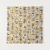 Egyptische hiërogliefen met gele zwarte kleur naad wandkleed (Voorkant)