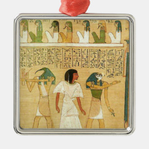 Egyptische hiërogliefen metalen ornament
