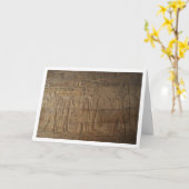 Egyptische hiërogliefen muur achtergrond kaart (Gele Bloem)