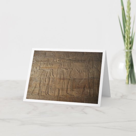 Egyptische hiërogliefen muur achtergrond kaart (Voorkant)