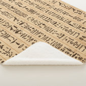 Egyptische hiërogliefen, naadloos grijppatroon sherpa deken (3/4)