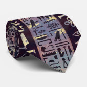 Egyptische hiërogliefen op paars violet stropdas (Opgerold)