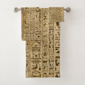 Egyptische hiërogliefen op papyrus bad handdoek (Insitu)