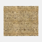 Egyptische hiërogliefen op papyrus fleece deken (Voorkant (Horizontaal))
