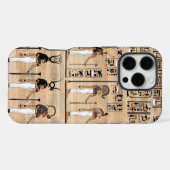 Egyptische hiërogliefen op papyrus iPhone hoesje (Achterkant horizontaal)