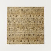 Egyptische hiërogliefen op papyrus wandkleed (Voorkant (horizontaal))