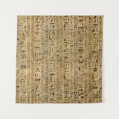 Egyptische hiërogliefen op papyrus wandkleed (Voorkant)