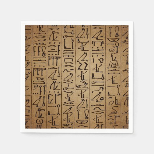 Egyptische hiërogliefen papier afdrukken Servet (Voorkant)
