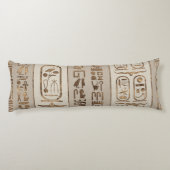 Egyptische hiërogliefen pastel Gold Lichaamskussen (Achterkant)