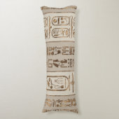 Egyptische hiërogliefen pastel Gold Lichaamskussen (Voorkant Verticaal)