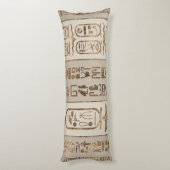 Egyptische hiërogliefen pastel Gold Lichaamskussen (Achterkant (Verticaal))