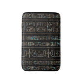 Egyptische hiërogliefen patroon Gold Abalone Badmat (Voorkant Verticaal)