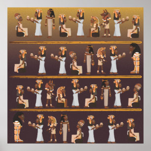 Egyptische hiërogliefen poster