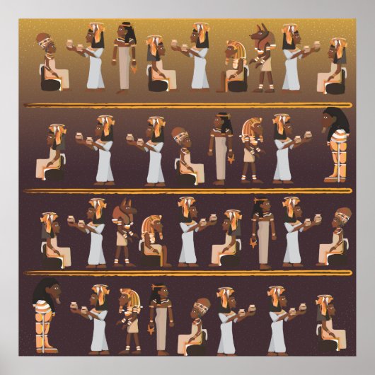 Egyptische hiërogliefen poster (Voorkant)