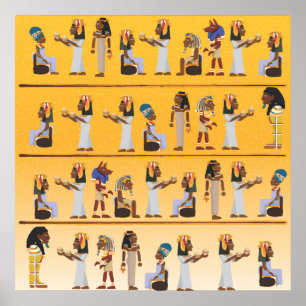 Egyptische hiërogliefen poster