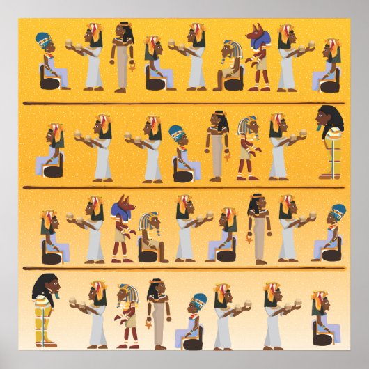 Egyptische hiërogliefen poster (Voorkant)