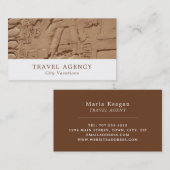 Egyptische hiërogliefen, reisbureau Visitekaartje (Voorkant / Achterkant)