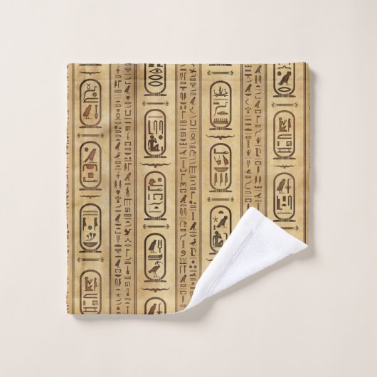 Egyptische hiërogliefen  textuur bad handdoek (Wasdoekje)