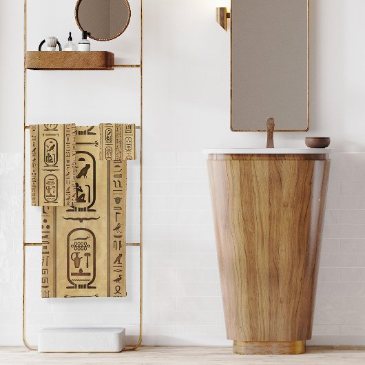 Egyptische hiërogliefen  textuur bad handdoek
