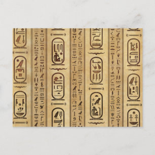 Egyptische hiërogliefen textuur briefkaart
