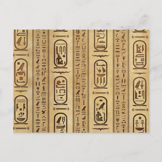 Egyptische hiërogliefen textuur briefkaart (Voorkant)