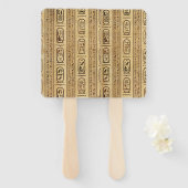 Egyptische hiërogliefen  textuur handwaaier (Voorkant en achterkant)