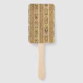 Egyptische hiërogliefen  textuur handwaaier (Achterkant)