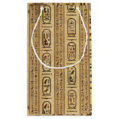 Egyptische hiërogliefen textuur klein cadeauzakje (Achterkant)