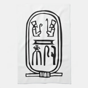 Egyptische hiërogliefen theedoek