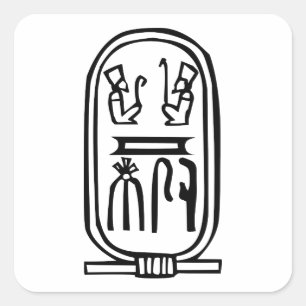 Egyptische hiërogliefen vierkante sticker