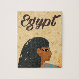 Egyptische hiërogliefen Vintage reisposter Legpuzzel
