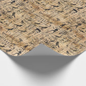 Egyptische hiërogliefen vogels patroon 2 cadeaupapier (Hoek)