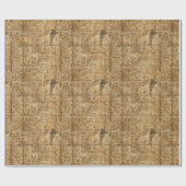 Egyptische hiërogliefen vogels patroon 2 cadeaupapier (Vlak)